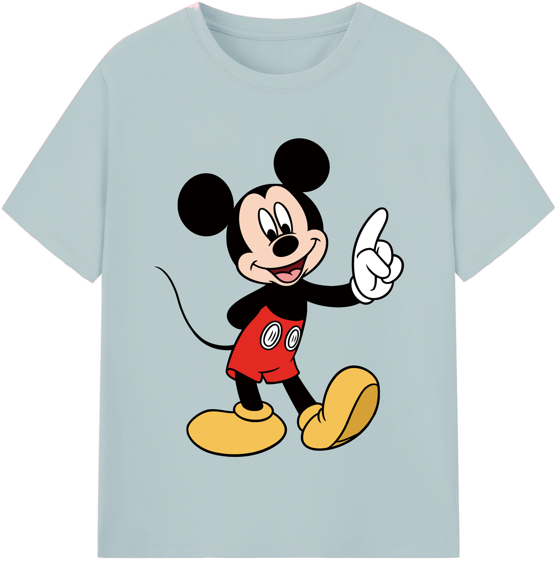 （画像用） ミッキーマウス Mickey Mouse 綿100％半袖Tシャツ（フロントプリント）